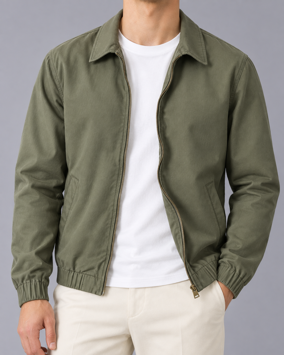 Men's Smooth Cotton Jacket | Lightweight coat