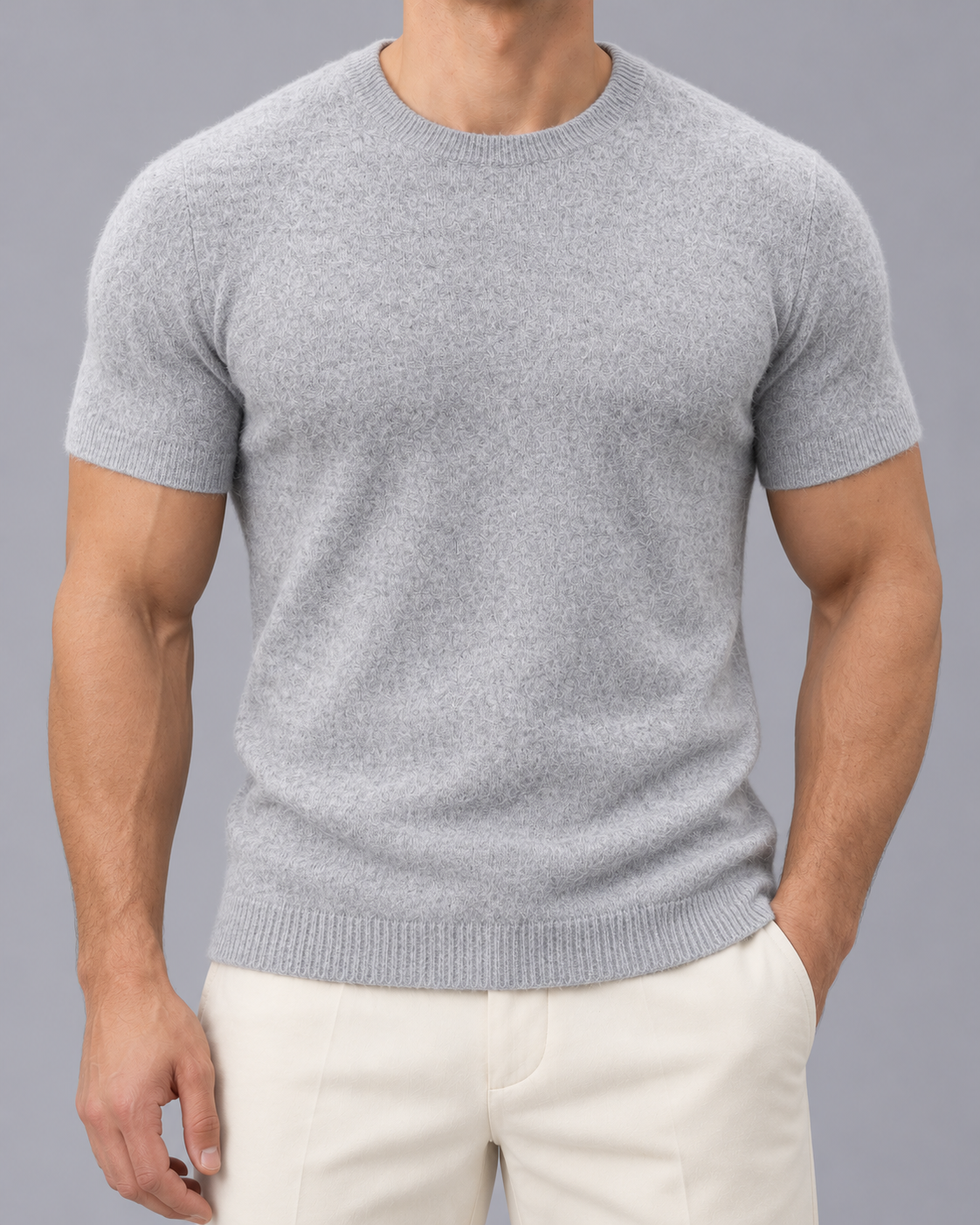 Men's Cashmere T-Shirt | Lightweight Elegant Breathable Tee