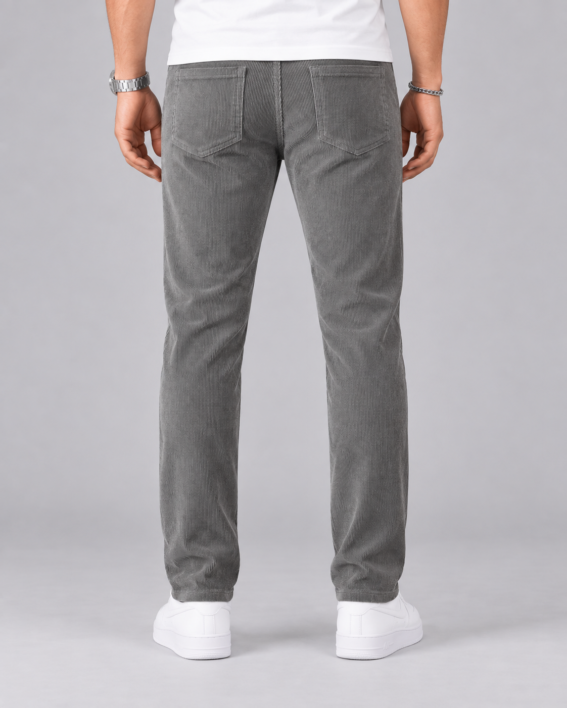 Men's Durable Corduroy Trousers | Slim Fit Casual Pants