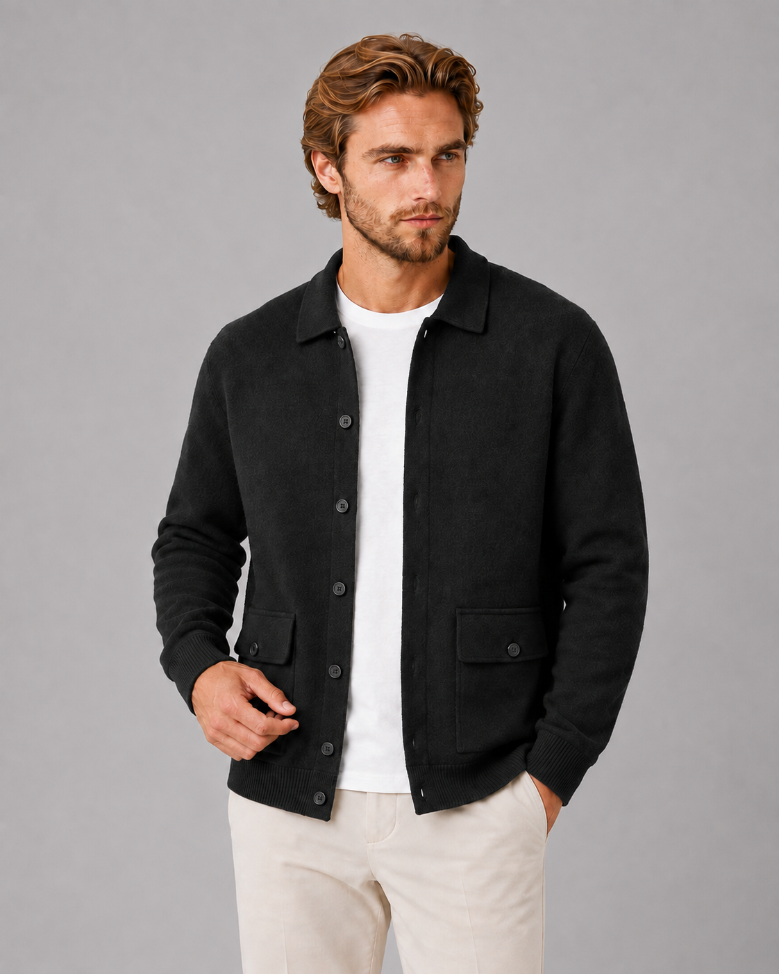 100% Cashmere Cardigan Jacket