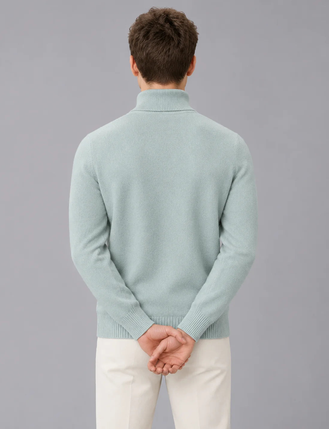Knitwear Haven | Stylish Slim Fit Black Men's Turtleneck Jumper 5