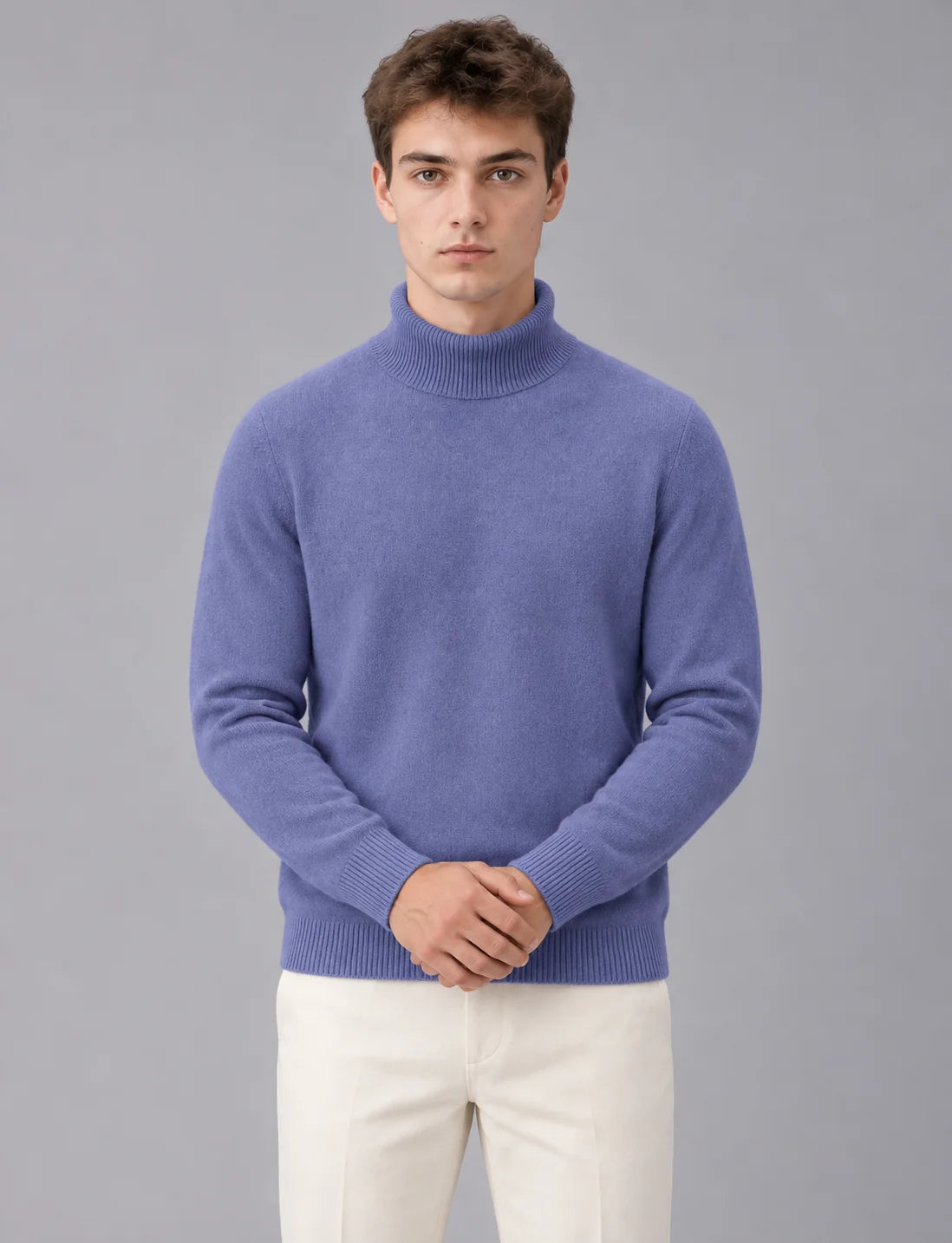 Knitwear Haven | Stylish Slim Fit Black Men's Turtleneck Jumper 8