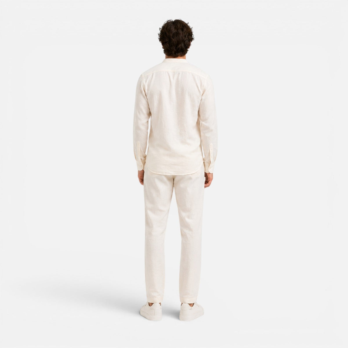 Men’s Linen Set Relaxed Fit Matching Shirt and Pants