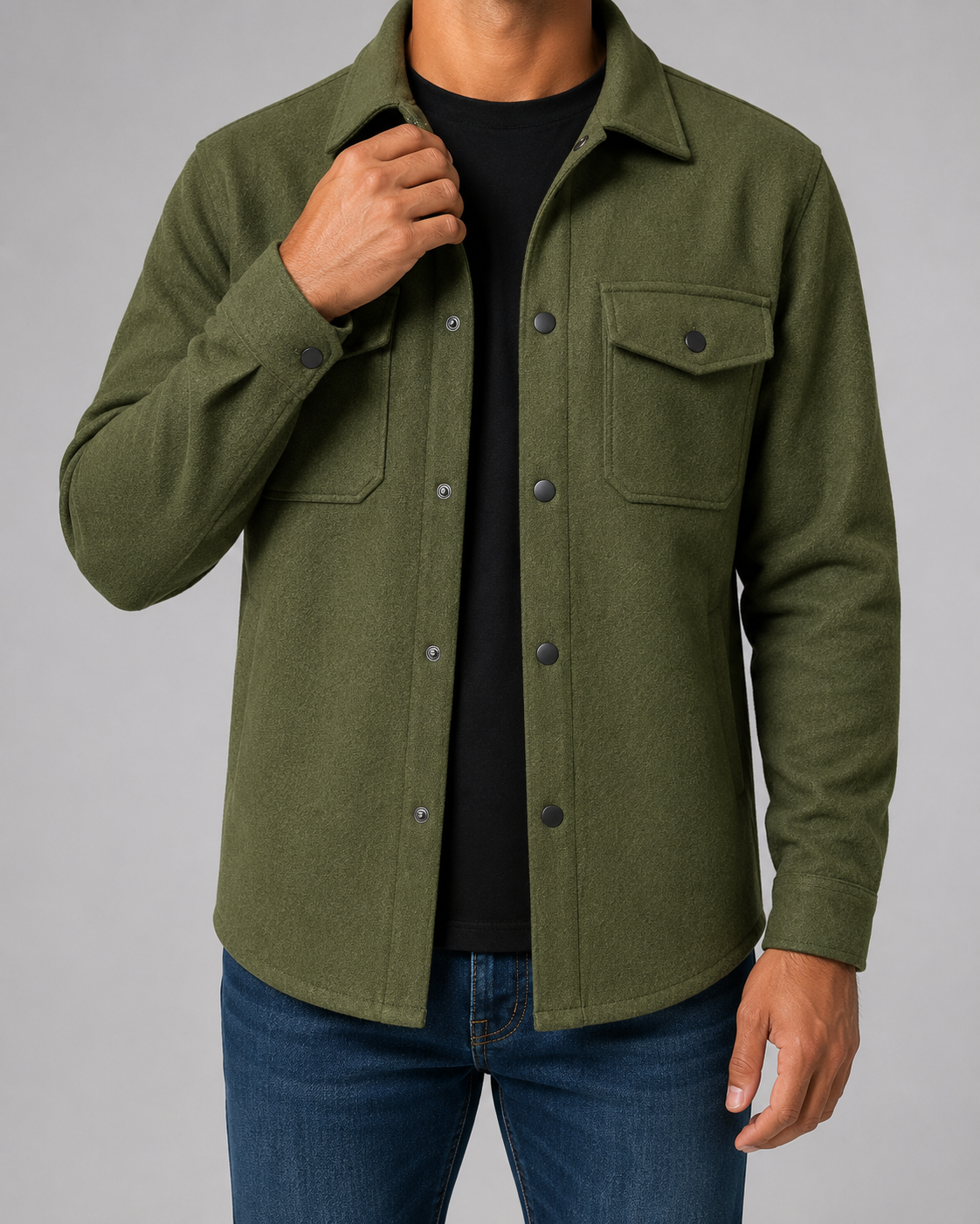 Men’s Overshirt Jacket – Casual Utility Fit