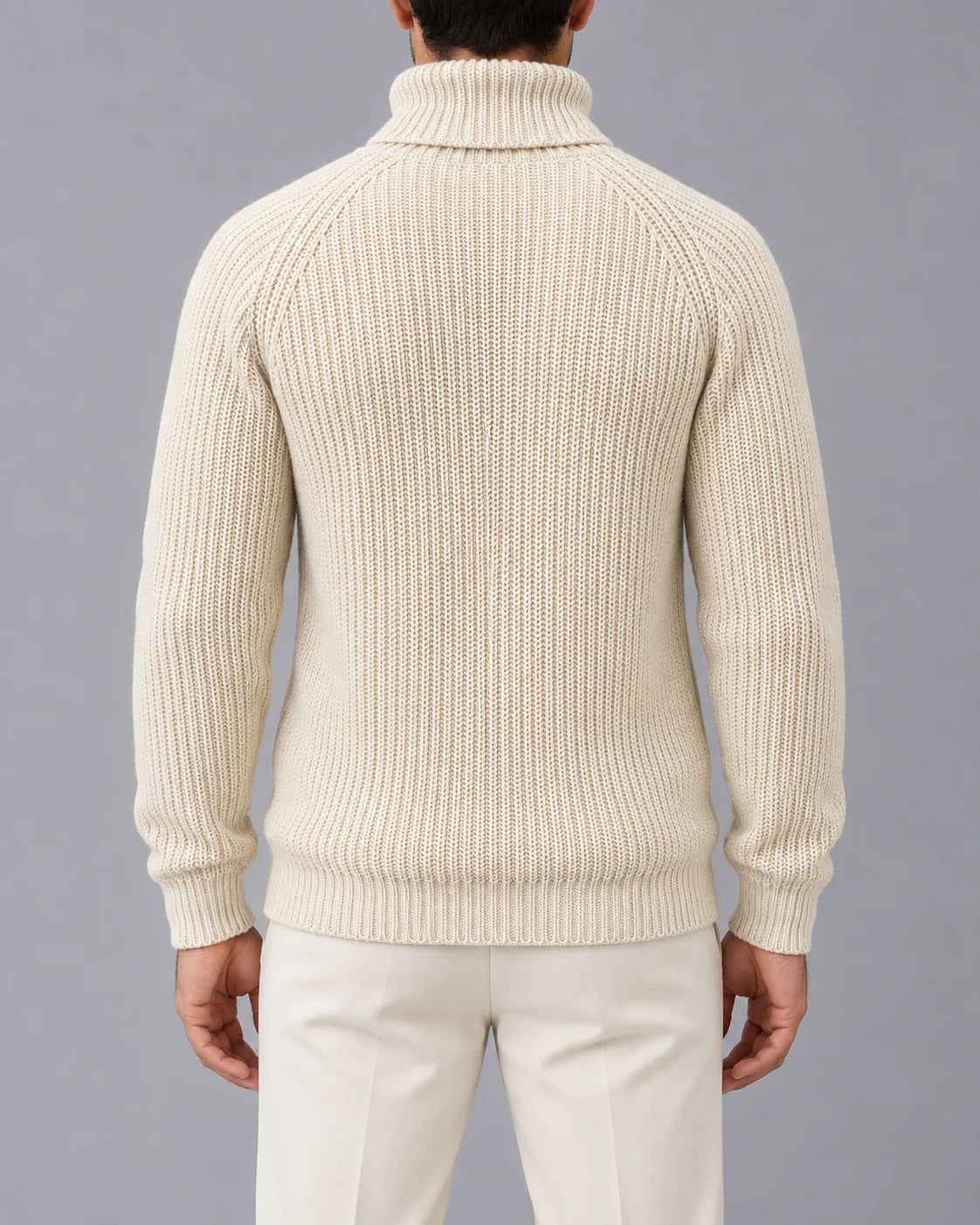 Men's Chunky Knit Turtleneck Sweater | Cozy Relaxed Fit Winter Jumper 5