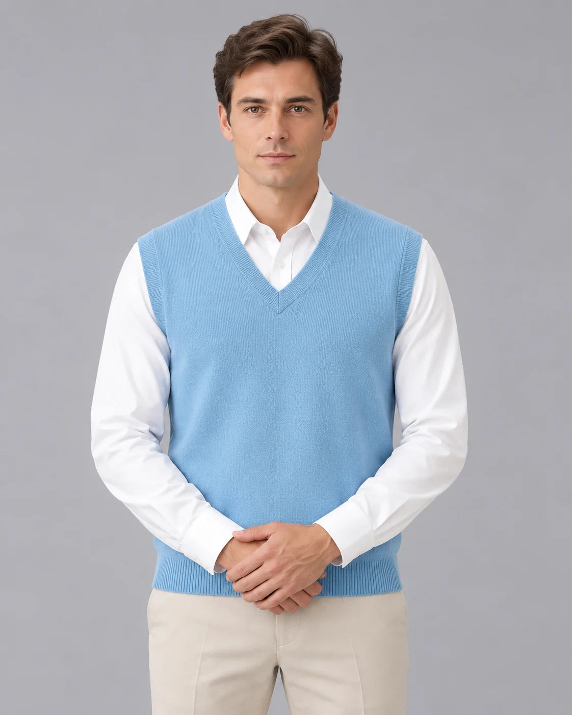 Men's Extrafine Merino Wool Sweater Vest | Lightweight Sleeveless Layering Piece 0