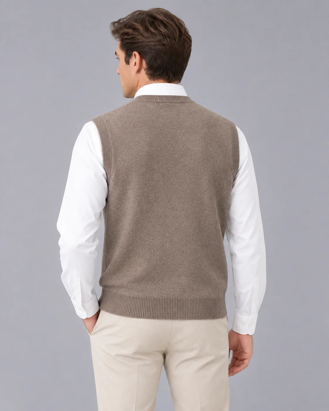 Men's Extrafine Merino Wool Sweater Vest | Lightweight Sleeveless Layering Piece 7