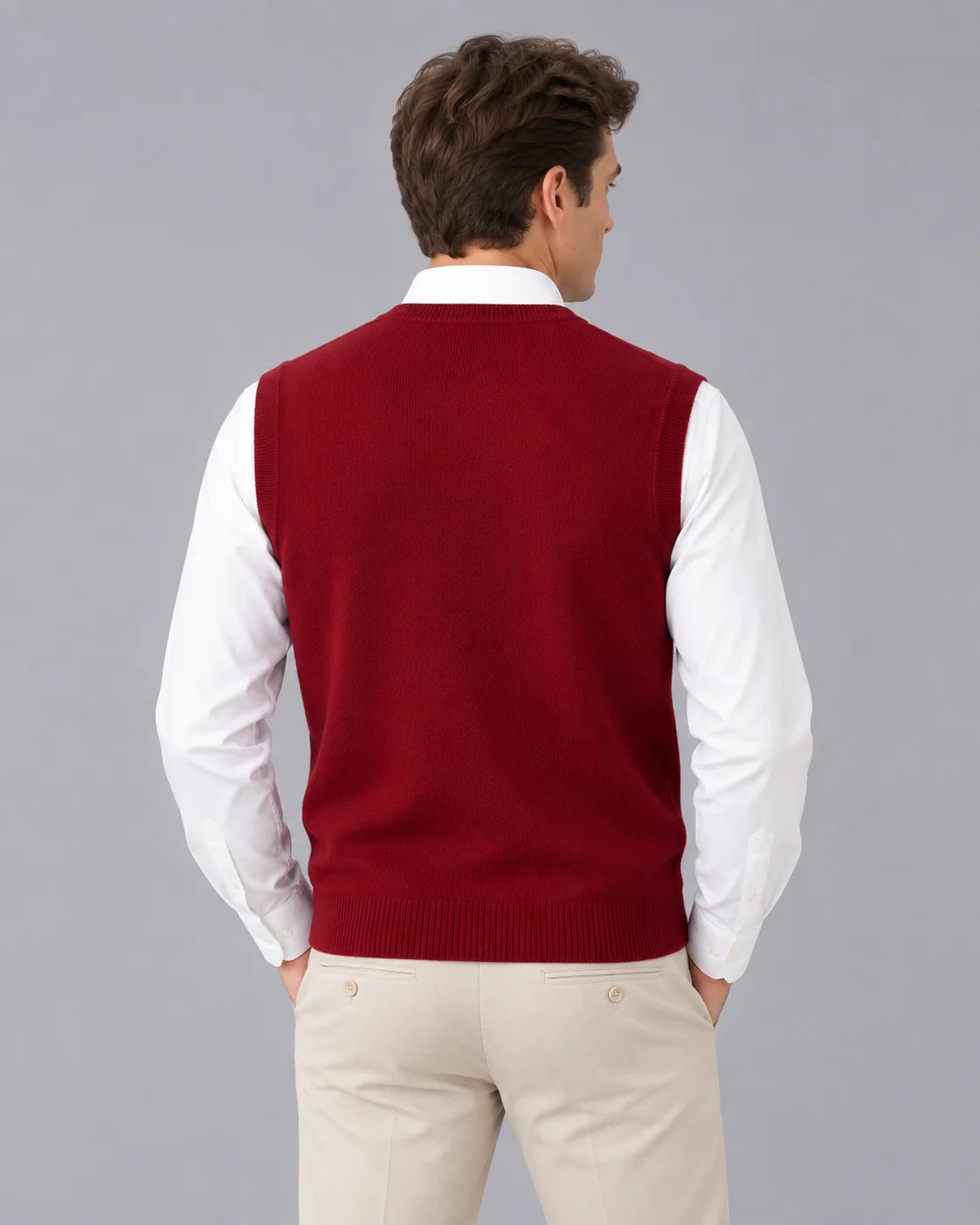 Men's Extrafine Merino Wool Sweater Vest | Lightweight Sleeveless Layering Piece 8