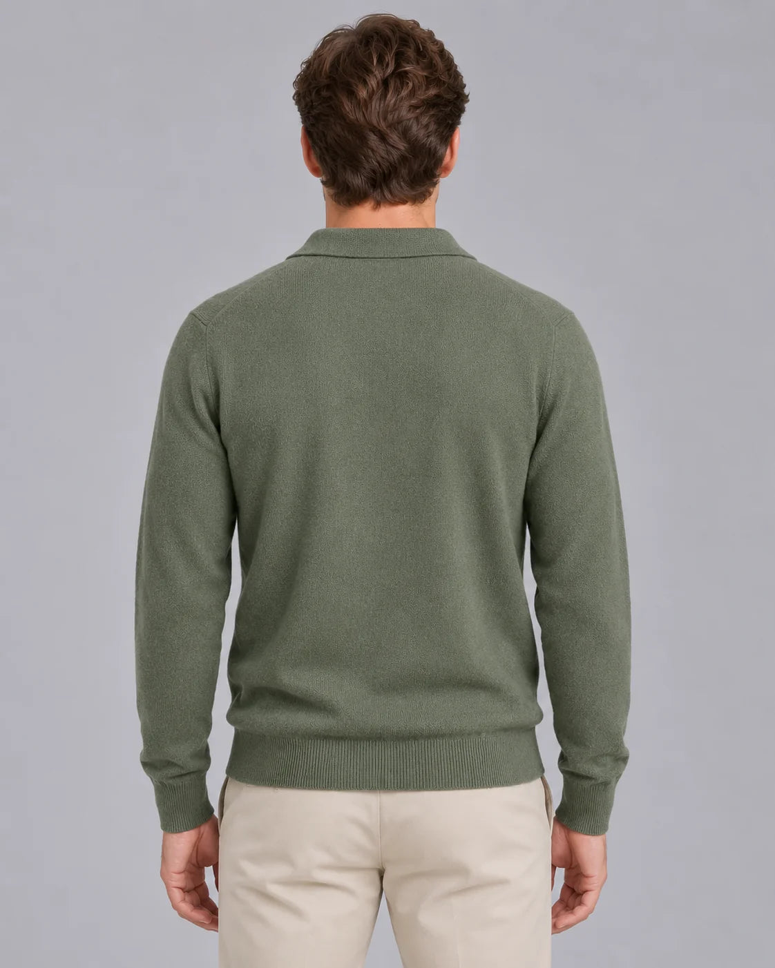 Men's Lightweight Knit Polo Shirt | Stylish Open-Collar Smart-Casual Top 5