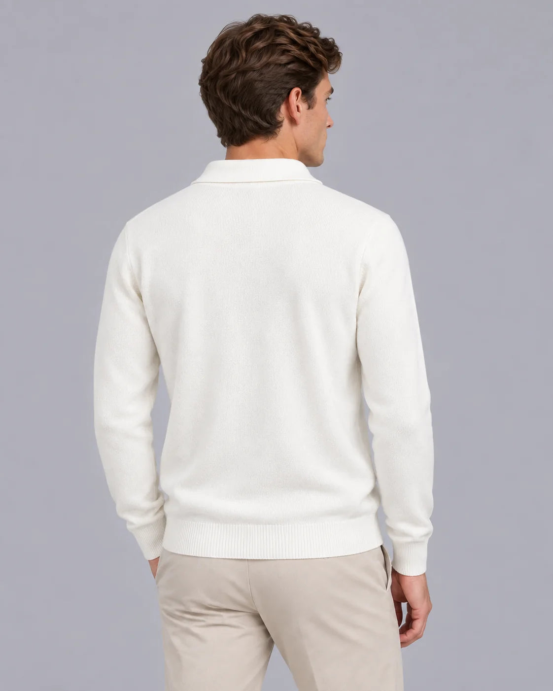 Men's Lightweight Knit Polo Shirt | Stylish Open-Collar Smart-Casual Top 8