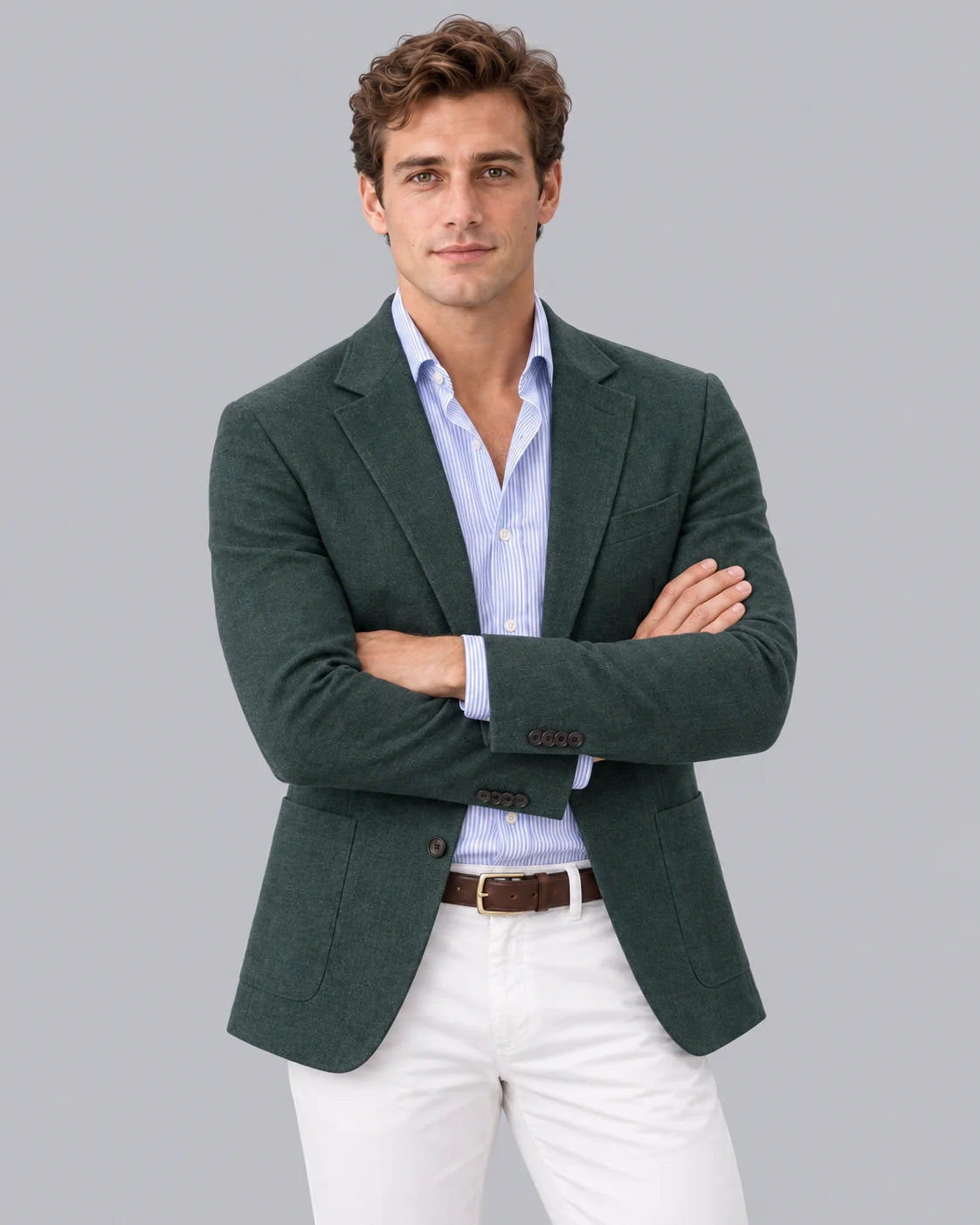 Men's Premium Soft Knit Blazer | Tailored Fit Elegant Jacket for Casual and Formal Wear 5