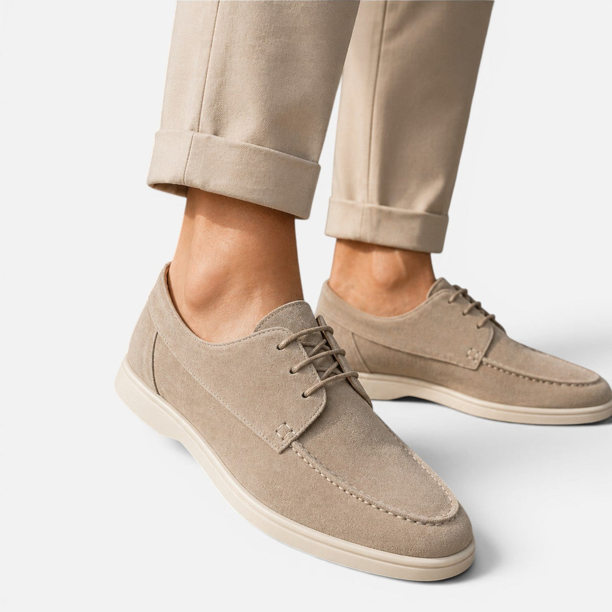Men’s Suede Lace Up Loafer Dress Shoes Lightweight