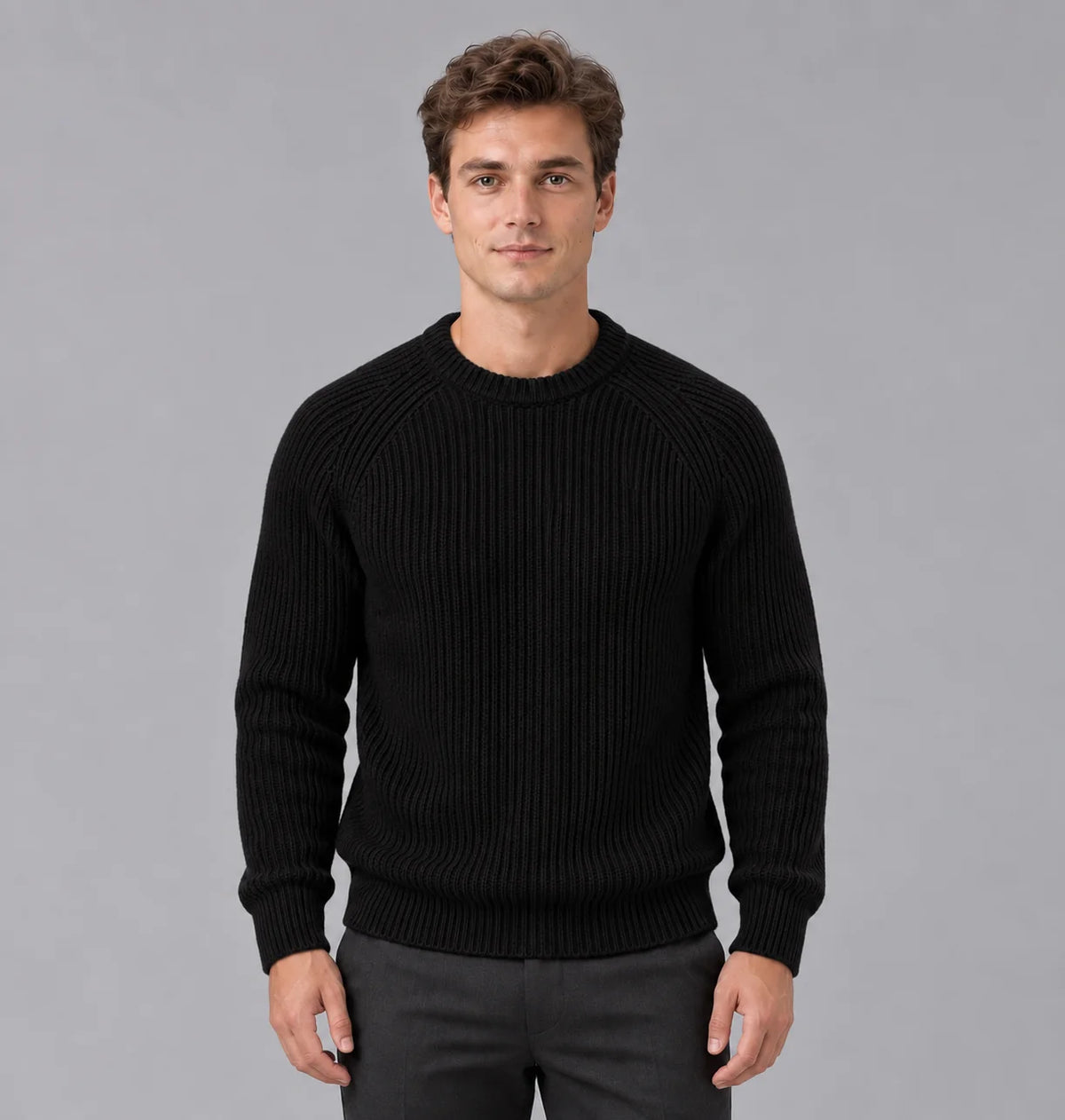 RibbedWaves | Cozy Durable Men's Sweater for Everyday Comfort 6