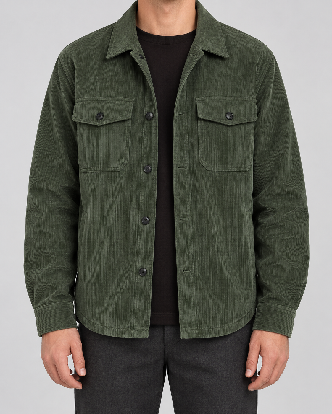 Men's Multi-Pocket Chore Jacket – Button Front, Regular Fit