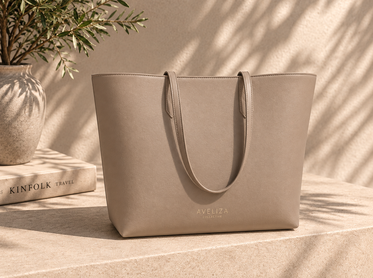 The Sophie Tote - Stone Taupe