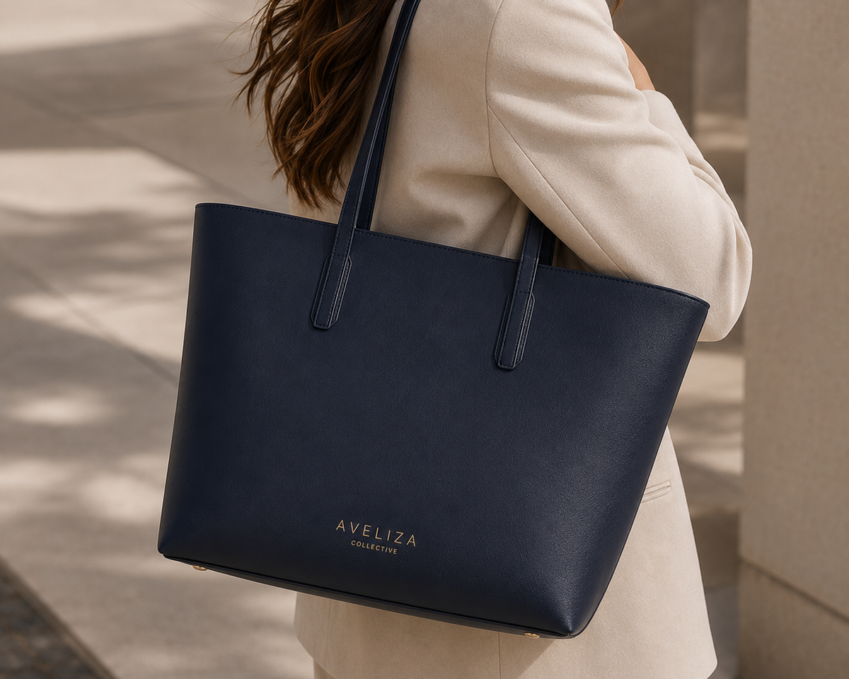 The Olivia Tote - Deep Navy