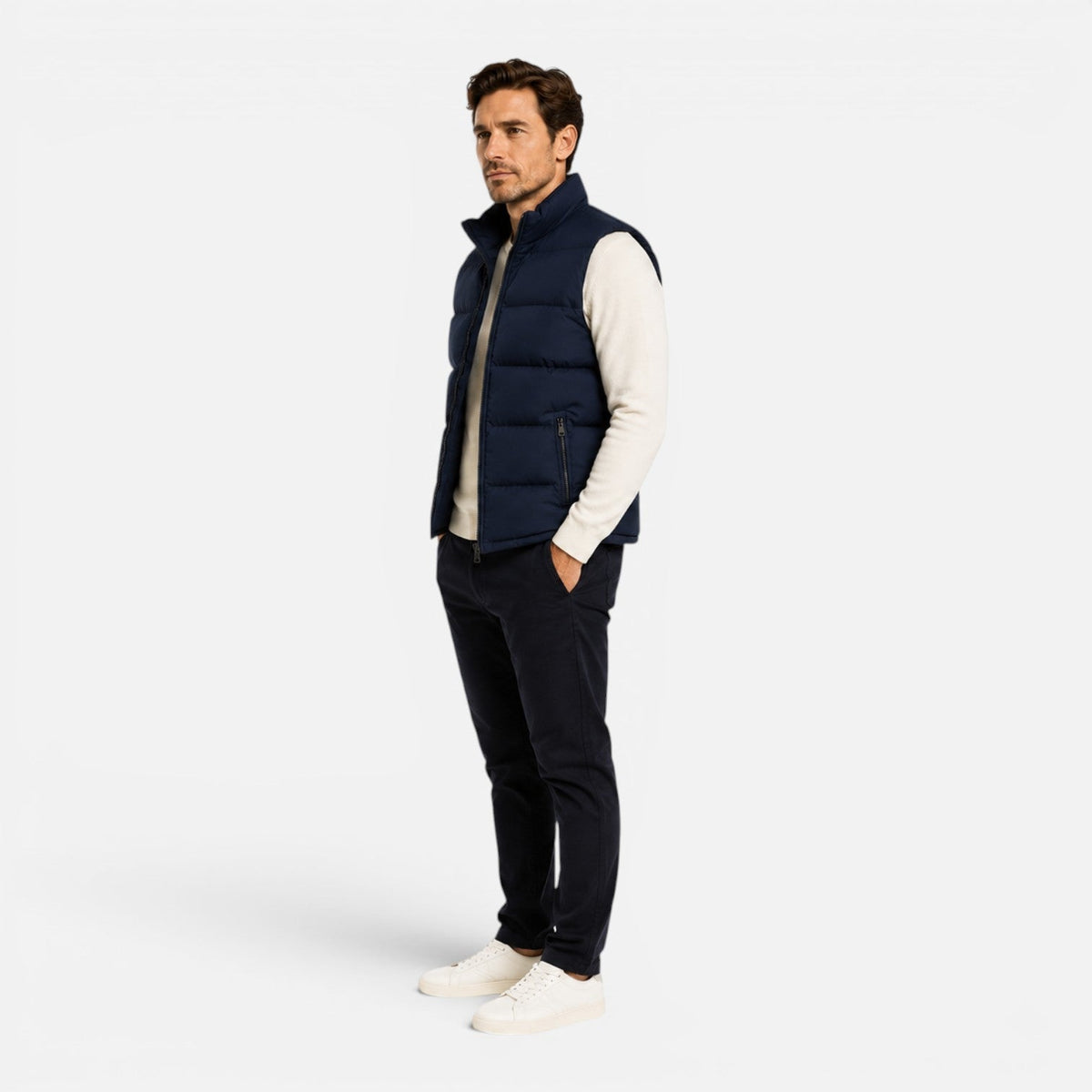 Men's Quilted Puffer Vest Lightweight Insulated Zip Gilet
