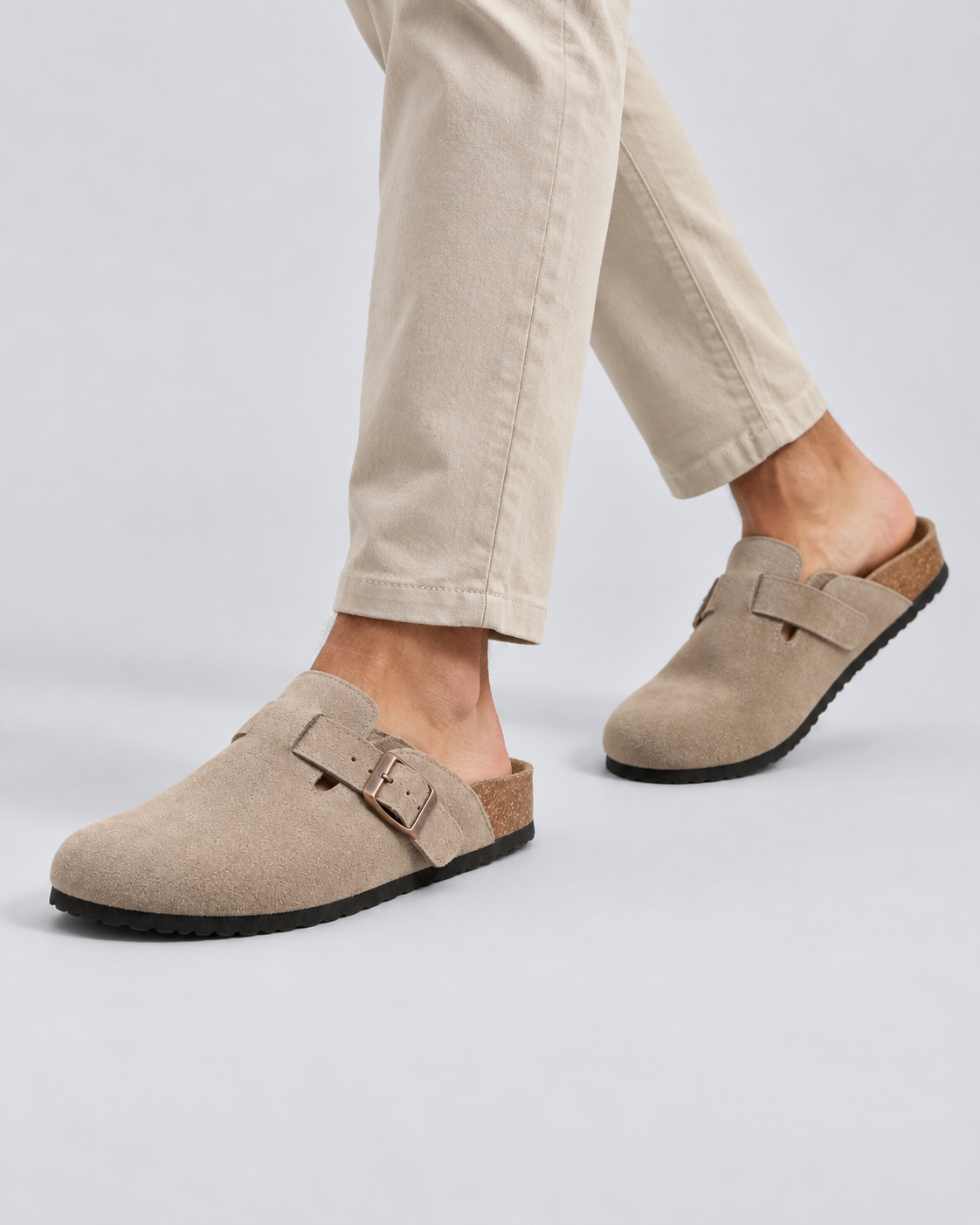 Men's Suede Clogs | Adjustable Comfortable Slip-On
