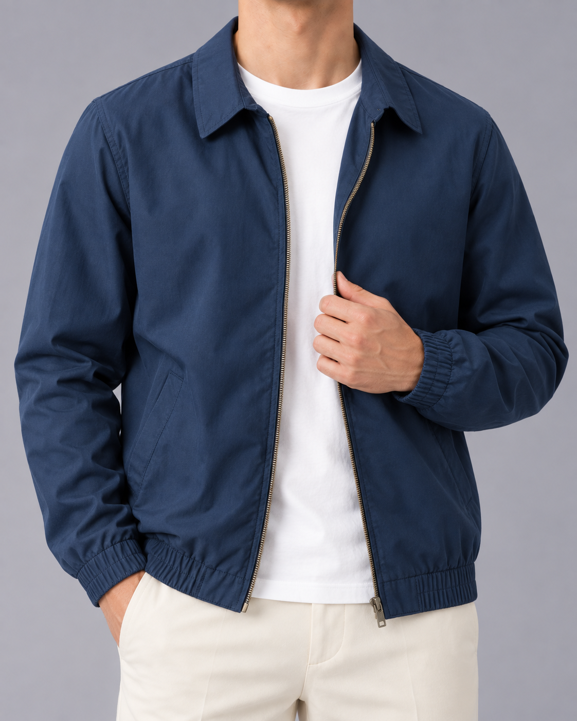 Men's Smooth Cotton Jacket | Lightweight coat