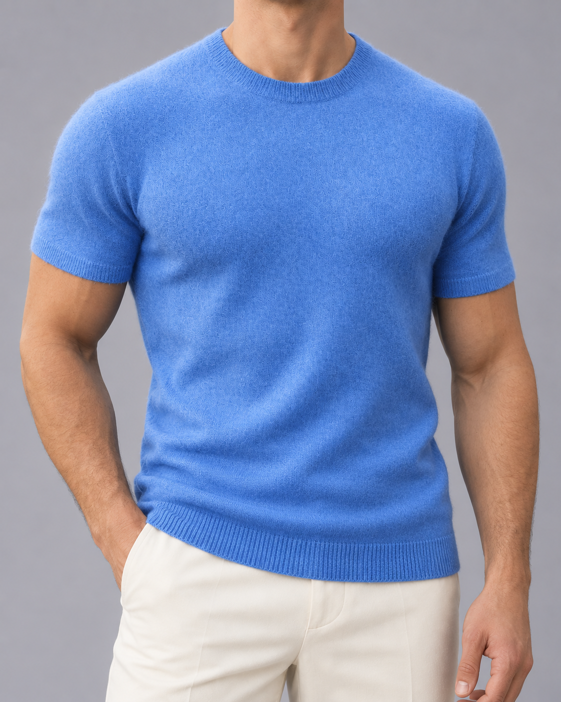 Men's Cashmere T-Shirt | Lightweight Elegant Breathable Tee