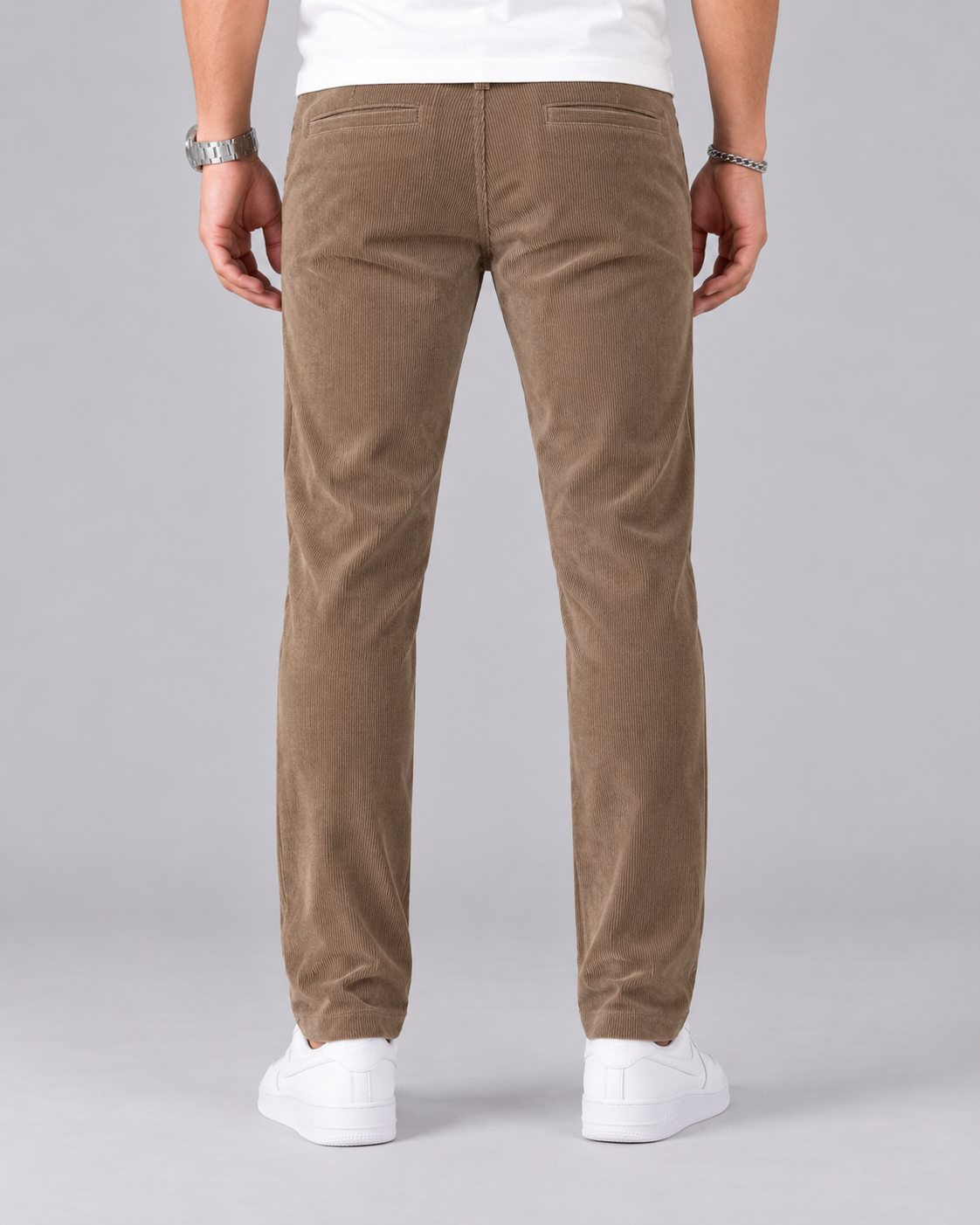 Men's Durable Corduroy Trousers | Slim Fit Casual Pants