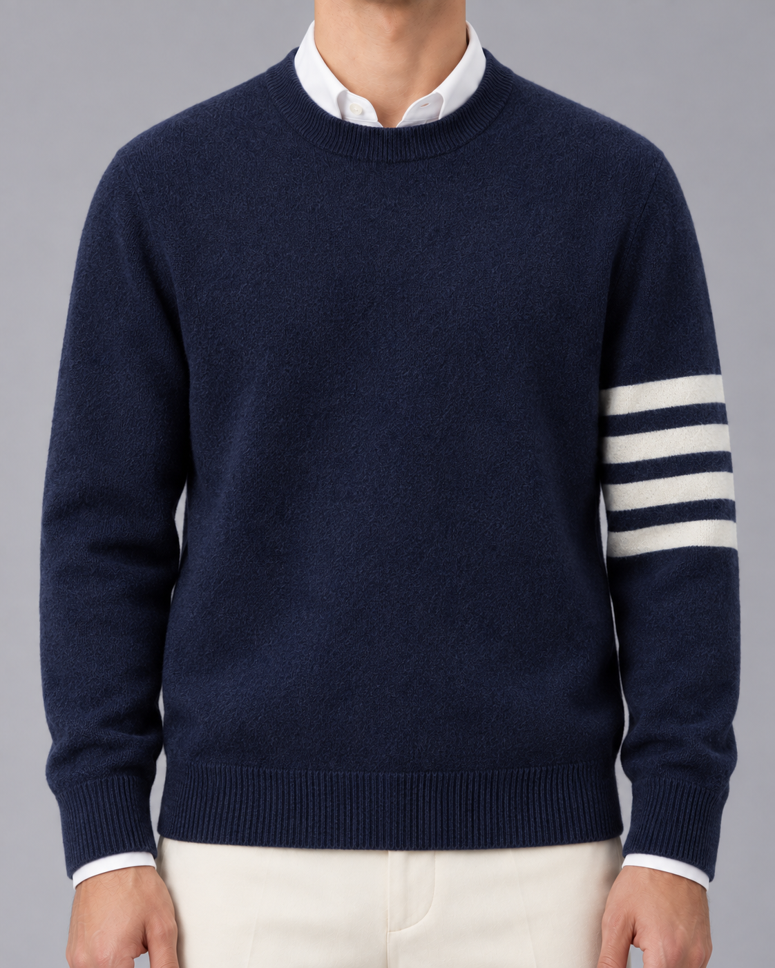 Men's 100% Lambswool Sweater | Crewneck Jumper