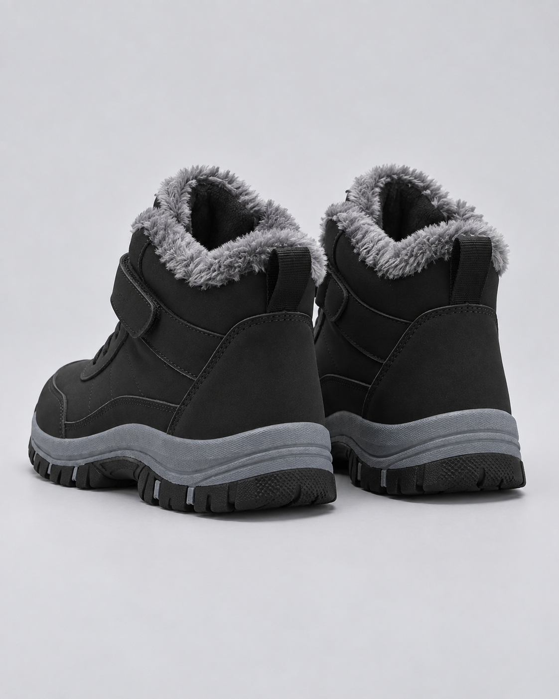 Men's Rugged Leather Winter Ankle Boots | Plush-Lined Lace-Up Shoes with Durable Grip