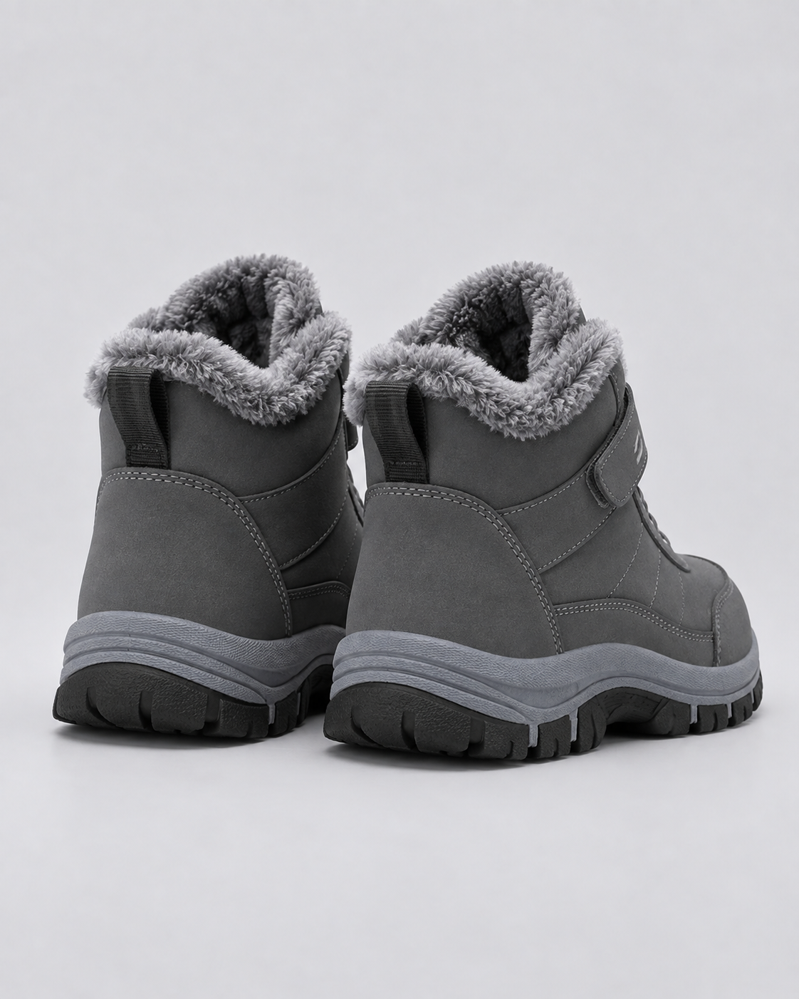 Men's Rugged Leather Winter Ankle Boots | Plush-Lined Lace-Up Shoes with Durable Grip