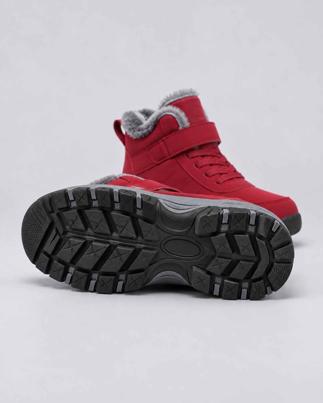 Men's Rugged Leather Winter Ankle Boots | Plush-Lined Lace-Up Shoes with Durable Grip