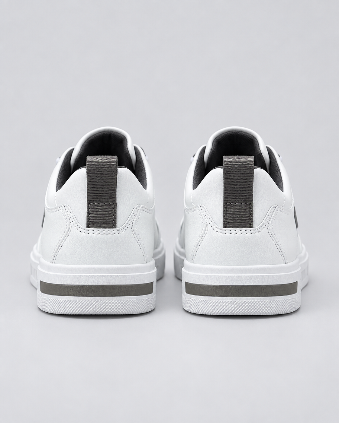 Men's Smooth Leather Sneakers | Two-Tone Casual Trainers