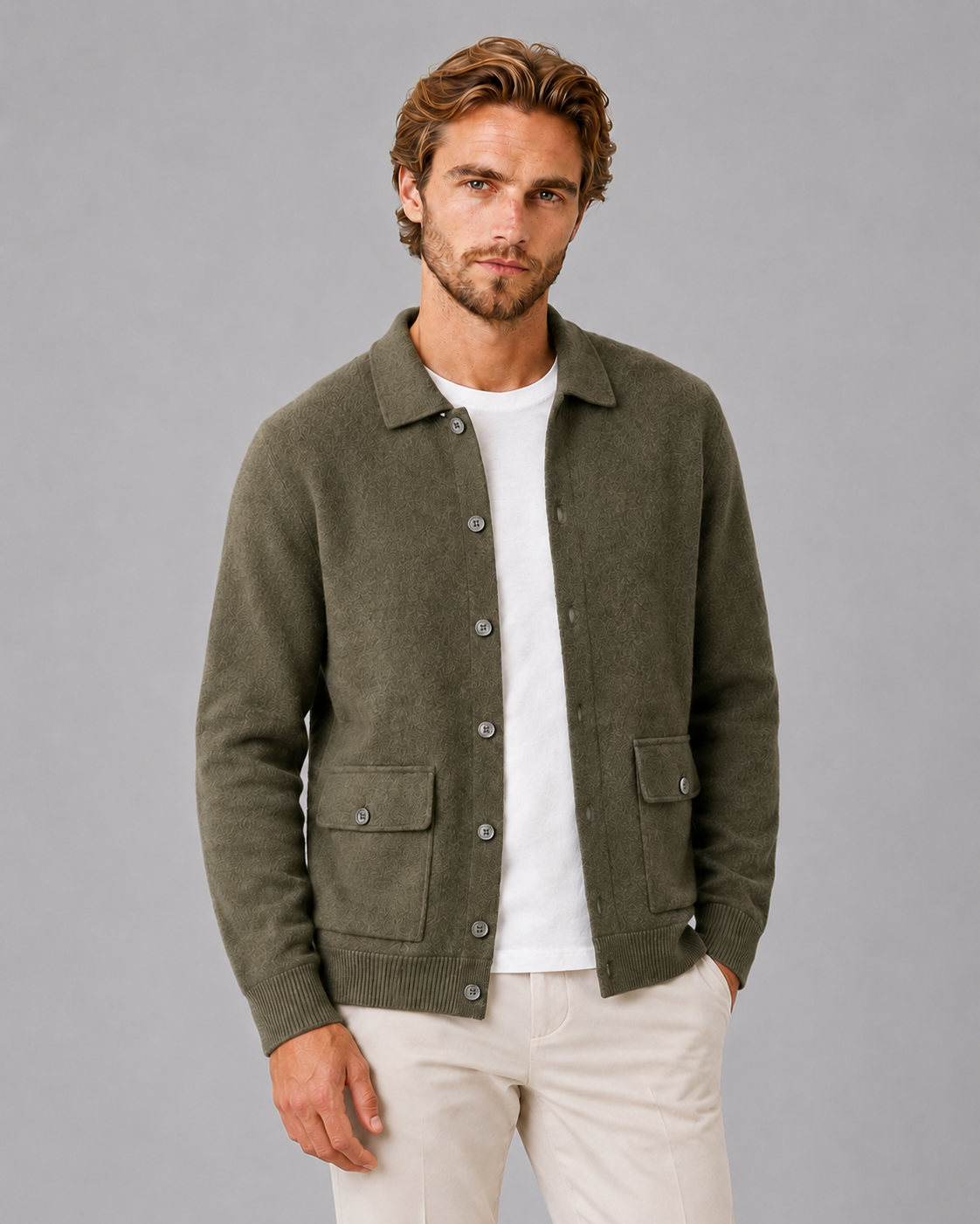 100% Cashmere Cardigan Jacket