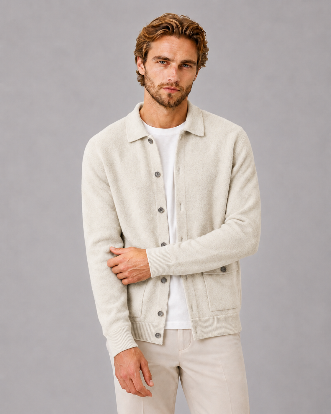 100% Cashmere Cardigan Jacket