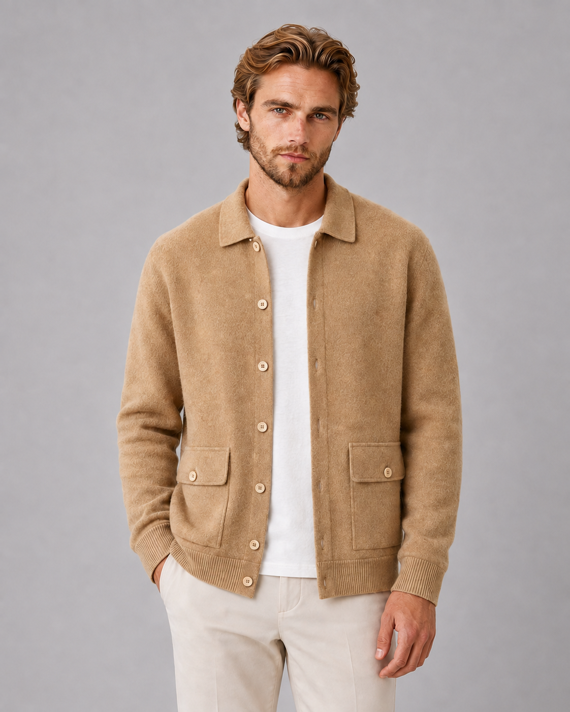 100% Cashmere Cardigan Jacket