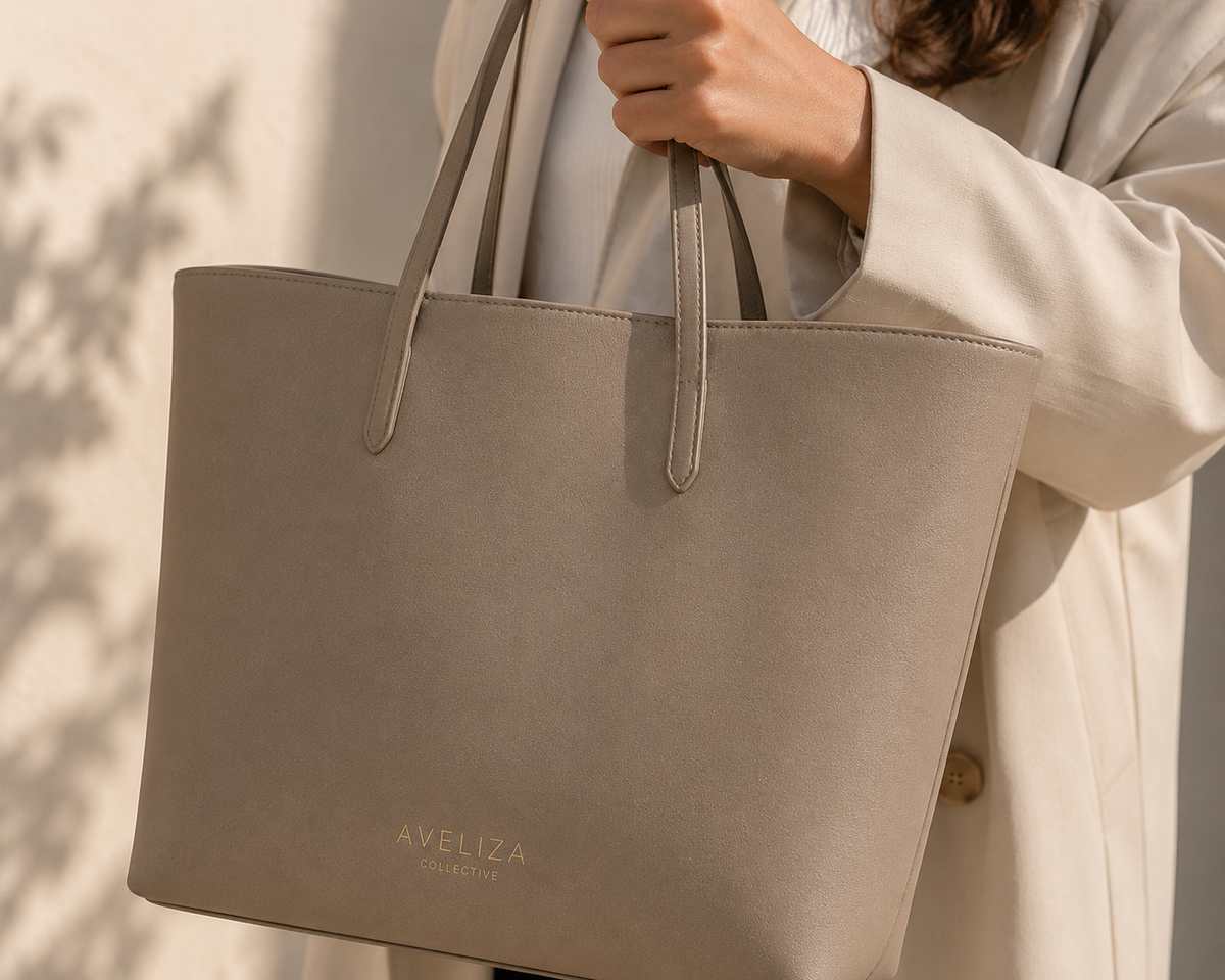The Sophie Tote - Stone Taupe