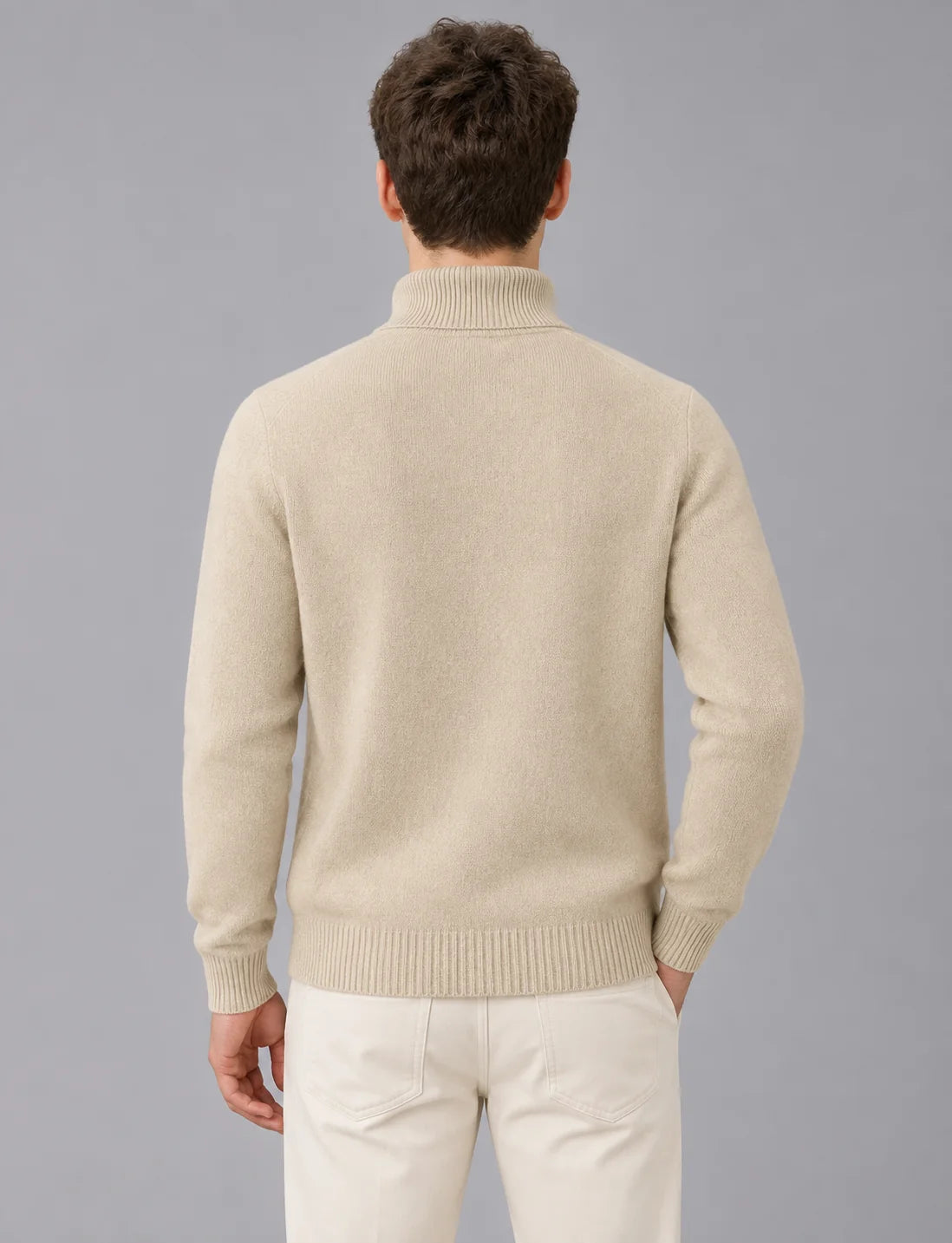 Knitwear Haven | Stylish Slim Fit Black Men's Turtleneck Jumper 3