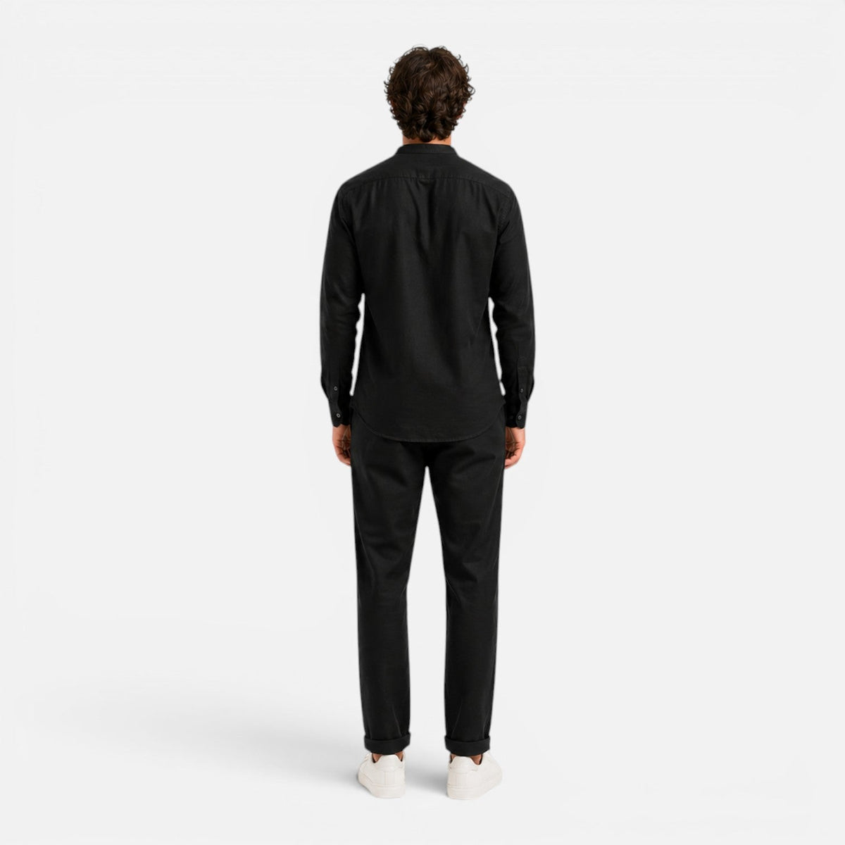Men’s Linen Set Relaxed Fit Matching Shirt and Pants