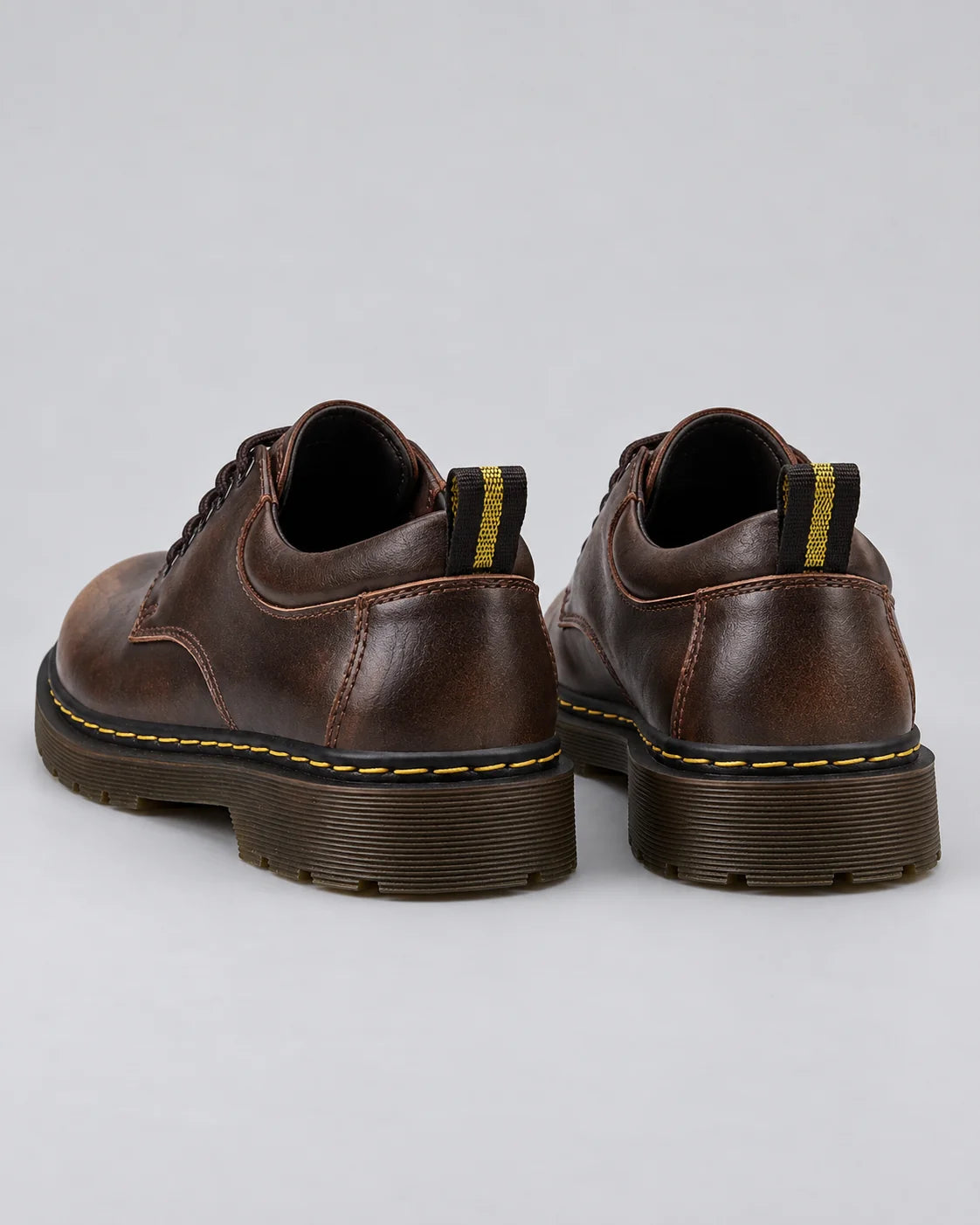 LuxeStride | Stylish Black Leather Men's Oxford Shoes with Chunky Sole 5