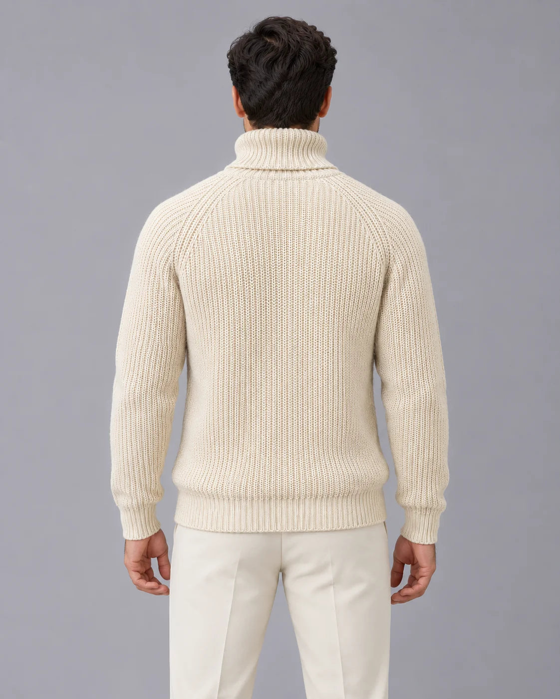 Men's Chunky Knit Turtleneck Sweater | Cozy Relaxed Fit Winter Jumper 2