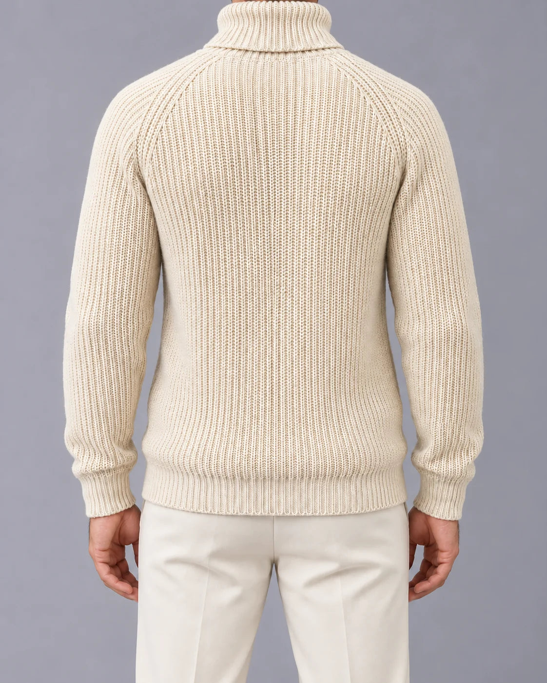Men's Chunky Knit Turtleneck Sweater | Cozy Relaxed Fit Winter Jumper 8