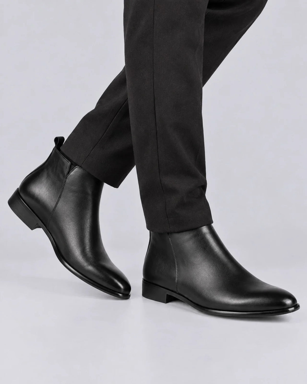 Men's Durable Leather Chelsea Boots | Stylish Pointed Toe Low Heel Footwear 4