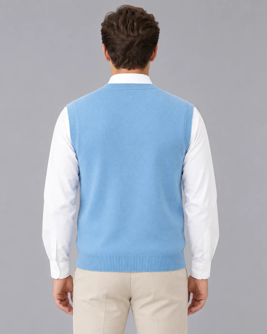 Men's Extrafine Merino Wool Sweater Vest | Lightweight Sleeveless Layering Piece 6