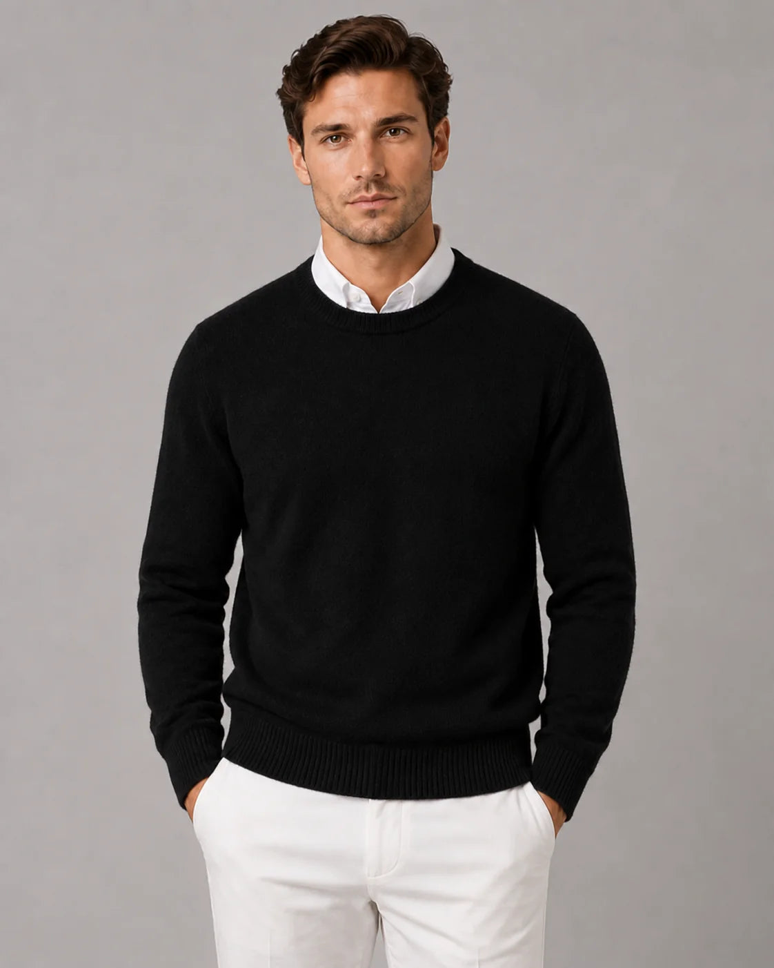 Men's Fine Cashmere Sweater | Classic Fit Lightweight Pullover | Soft Warm Winter Knit 2