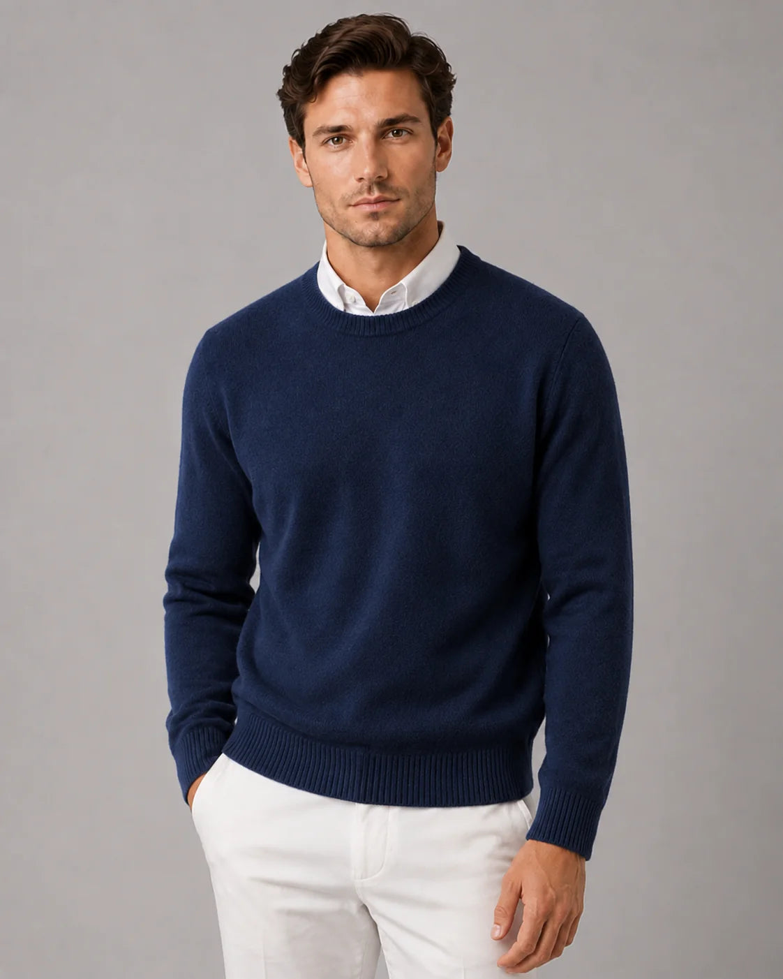 Men's Fine Cashmere Sweater | Classic Fit Lightweight Pullover | Soft Warm Winter Knit 3
