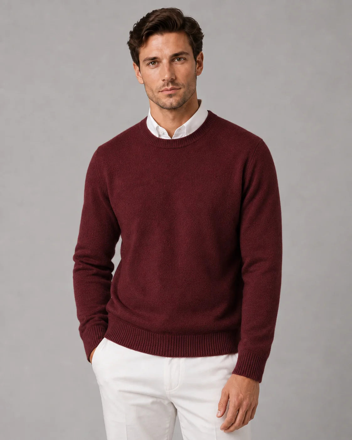 Men's Fine Cashmere Sweater | Classic Fit Lightweight Pullover | Soft Warm Winter Knit 4