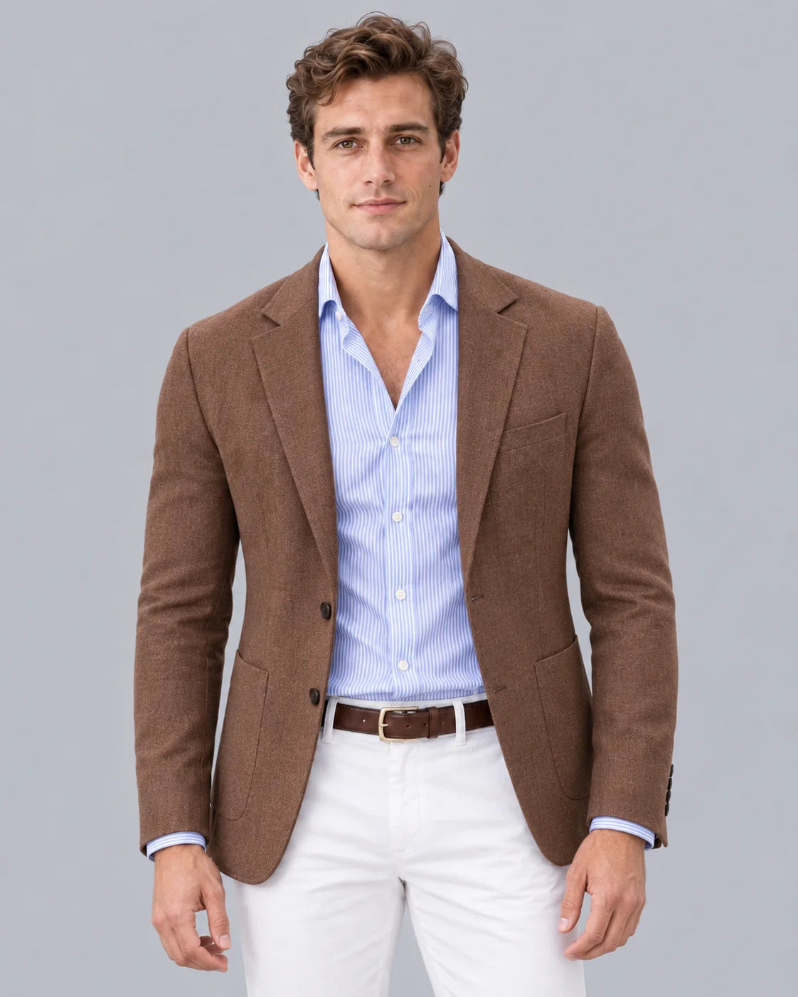 Men's Premium Soft Knit Blazer | Tailored Fit Elegant Jacket for Casual and Formal Wear 4