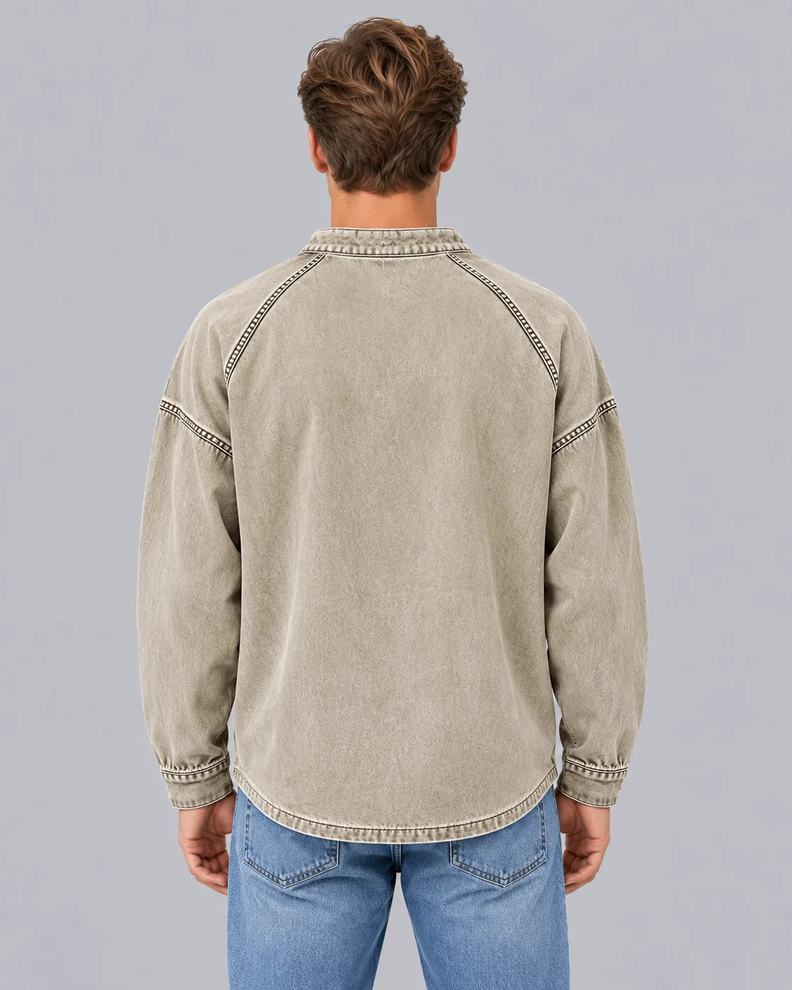 Men's Soft Knit Henley Sweater | Vintage Washed Long Sleeve Pullover | Relaxed Fit Cozy Casual Top 4