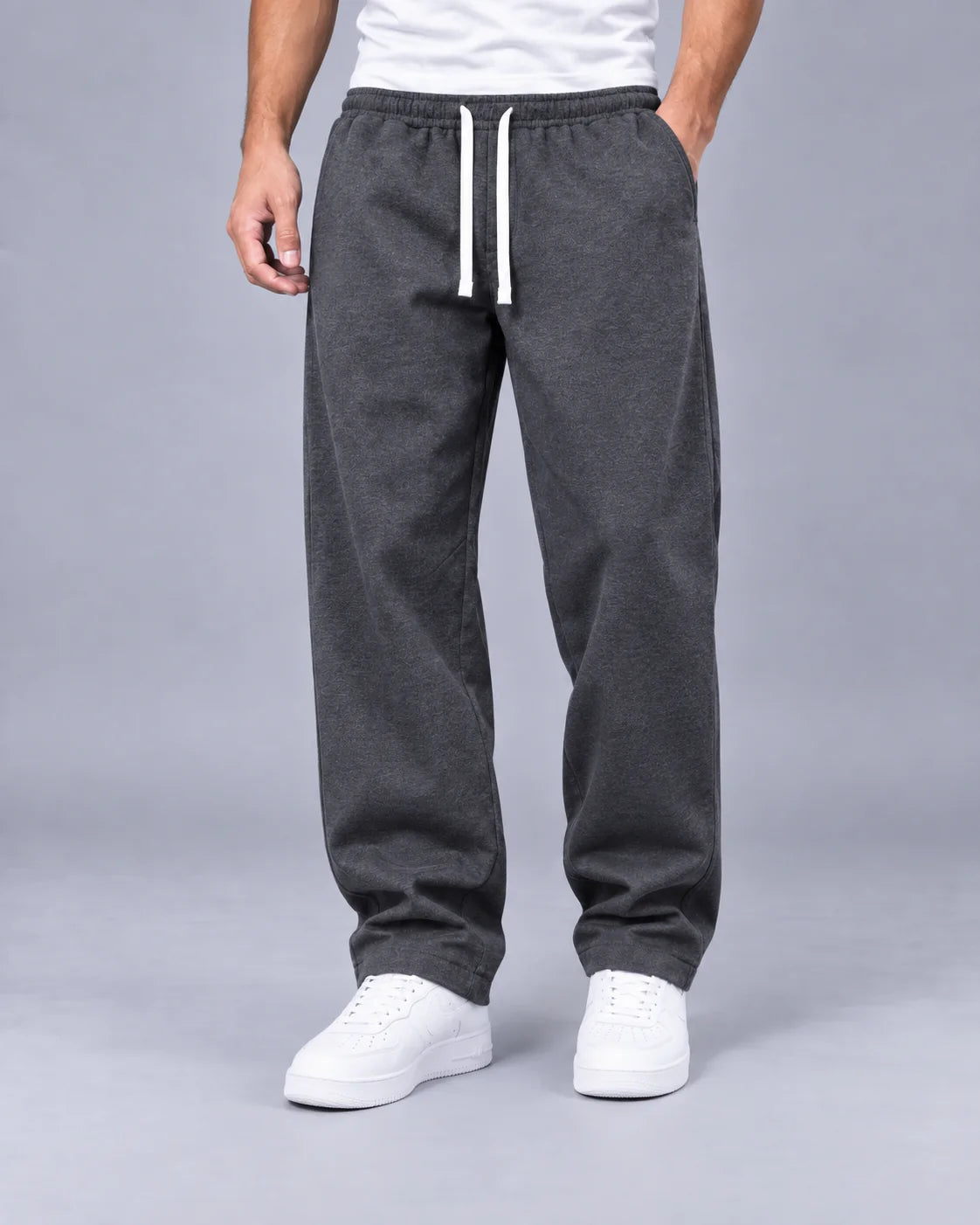 Men's Stretchy Knit Joggers | Comfortable Loose Fit Casual Track Pants 1