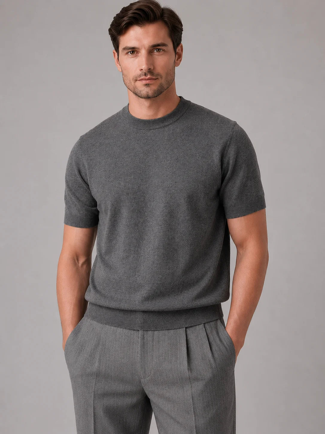 Men's Viscose Blend Short Sleeve T-Shirt | Casual Lightweight Knit Top 1