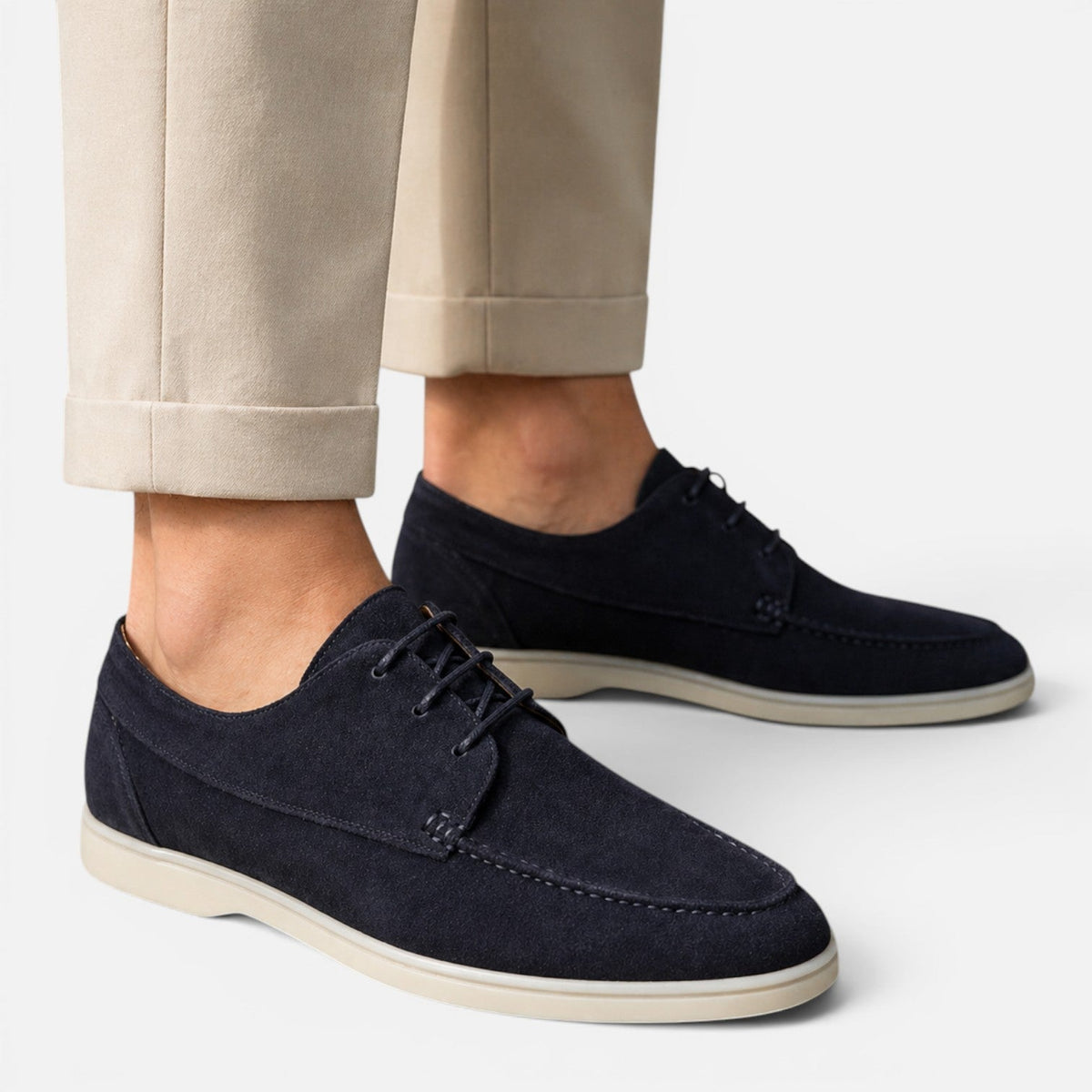 Men’s Suede Lace Up Loafer Dress Shoes Lightweight