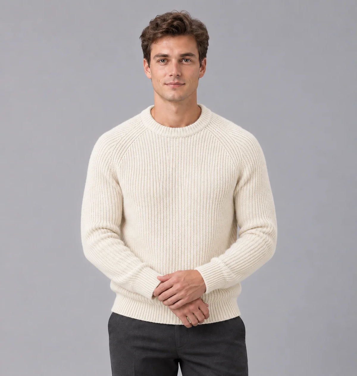 RibbedWaves | Cozy Durable Men's Sweater for Everyday Comfort 4